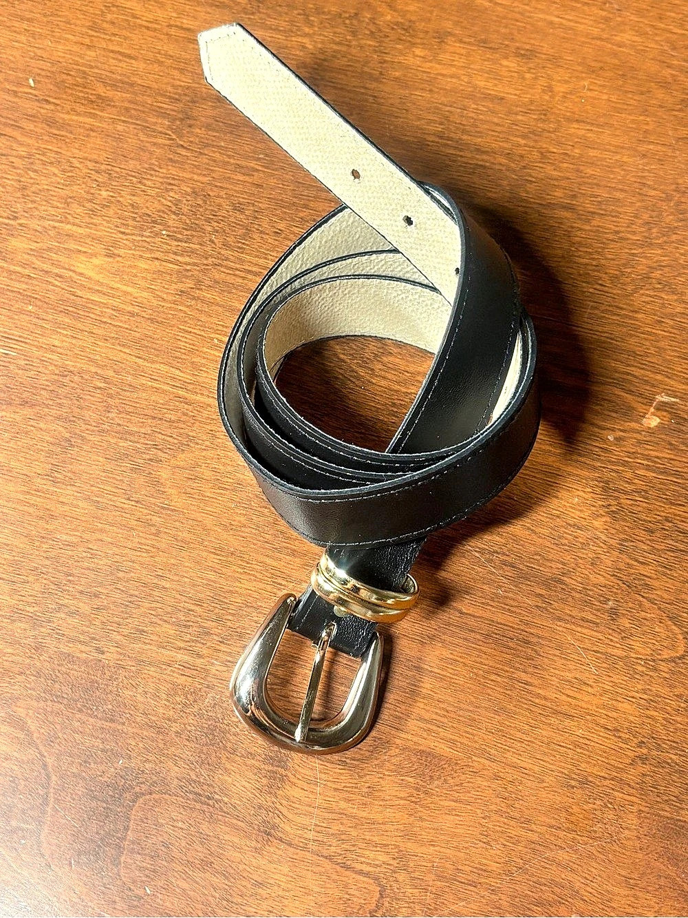 Classic Black Mixed-Metal Buckle Belt (Size 18W) 🔗